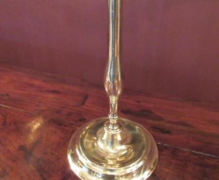 Tall Pair of Mid Victorian Cast Brass Candlesticks - Image 3