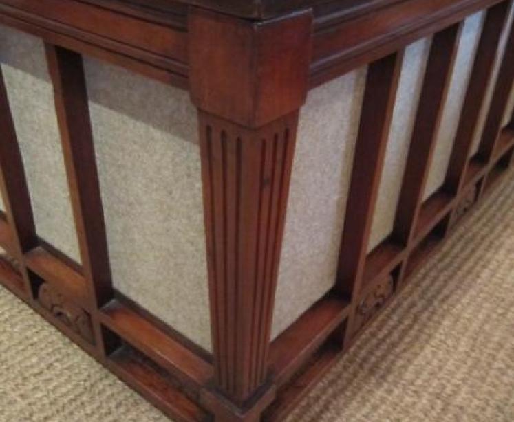 Outstanding Art Nouveau Shoolbred of London Ottoman - Image 2