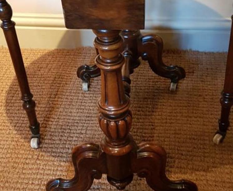 Fine Mid Victorian Burr Walnut Baby Sunderland Table - Image 4