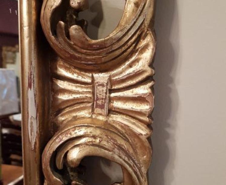 Antique Victorian Timber Gilt Mirror - Image 3