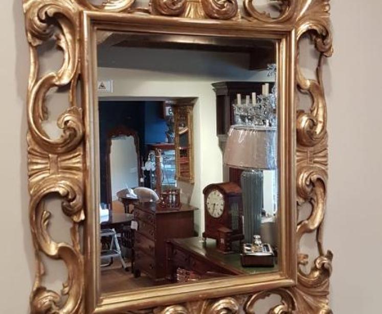 Antique Victorian Timber Gilt Mirror - Image 5