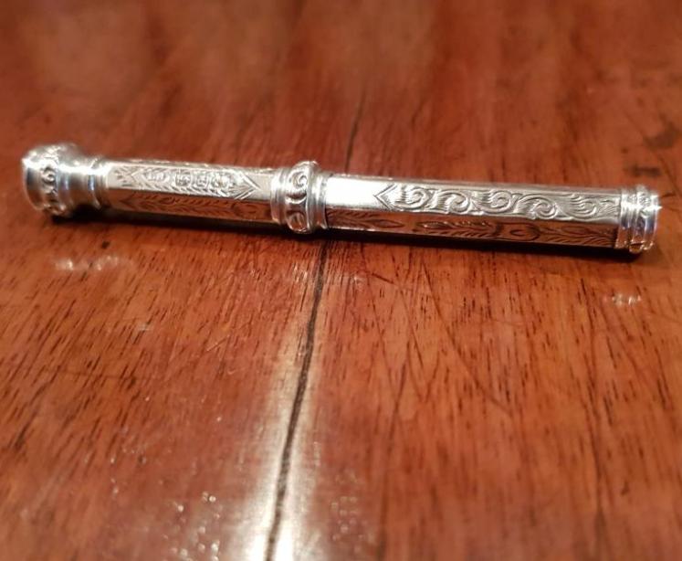 Edwardian Engraved Silver Propelling Pencil - Image 5