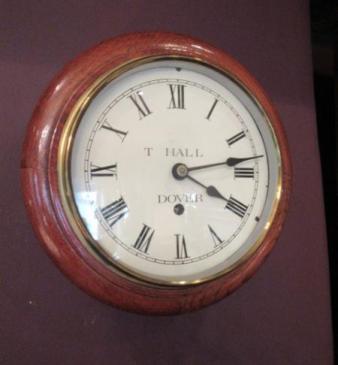 Small Victorian 8" Dial Mahogany Wall Clock