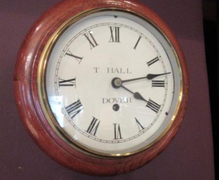 Small Victorian 8" Dial Mahogany Wall Clock - Image 1