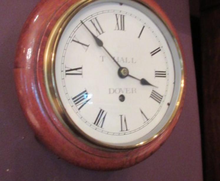 Small Victorian 8" Dial Mahogany Wall Clock - Image 5