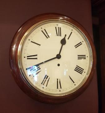 Late Victorian Walnut Cased 8 Day English Dial Clock