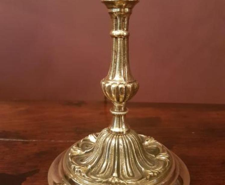 Late Victorian Brass Table Lamp and Original Shade - Image 4