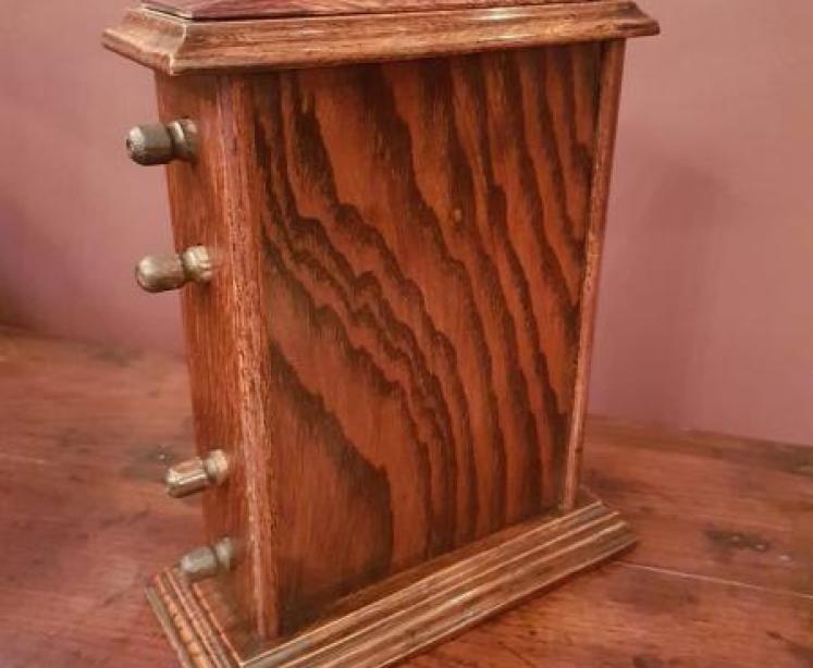 Antique Solid Oak Perpetual Desk Calendar - Image 4