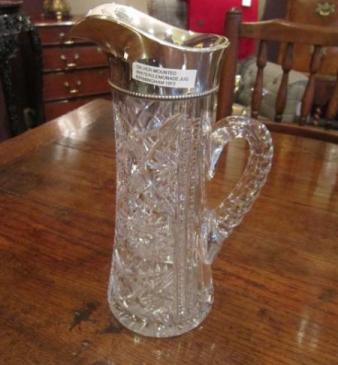 Superb George V Silver & Cut Glass Lemonade Jug