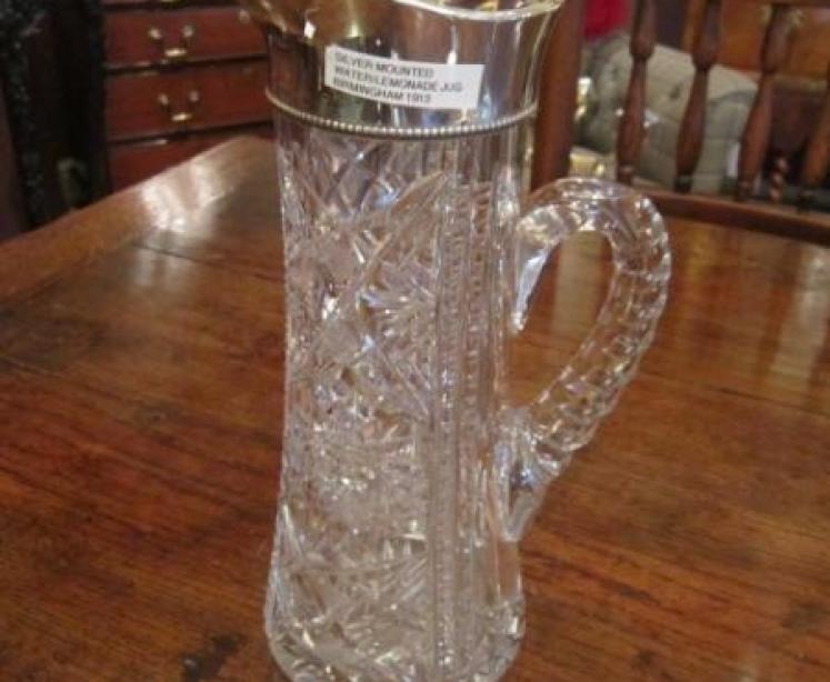 Superb George V Silver & Cut Glass Lemonade Jug - Image 1