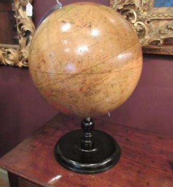 Antique 12" Geographia Paper Mache Terrestrial Globe