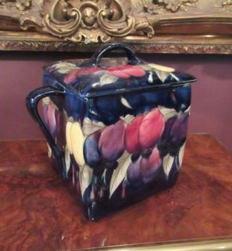Moorcroft Wisteria Twin Handled Box & Cover