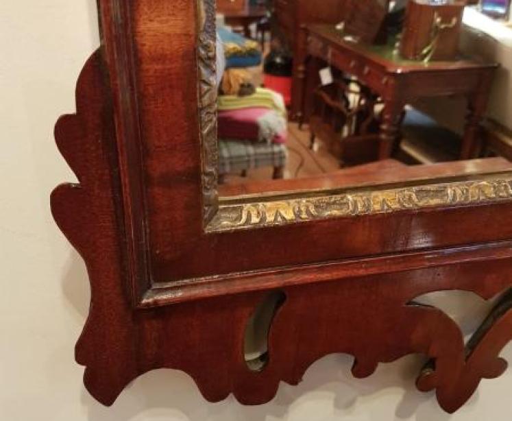 Antique George III Period Walnut Mirror - Image 3