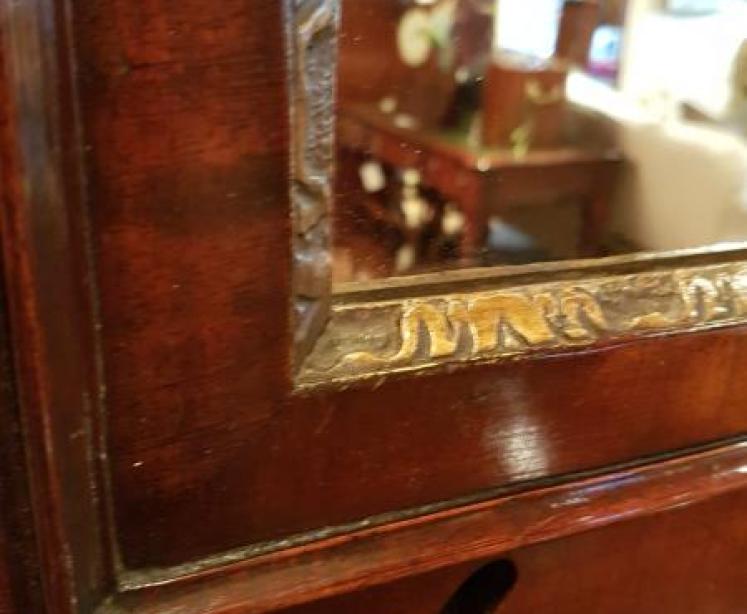 Antique George III Period Walnut Mirror - Image 4