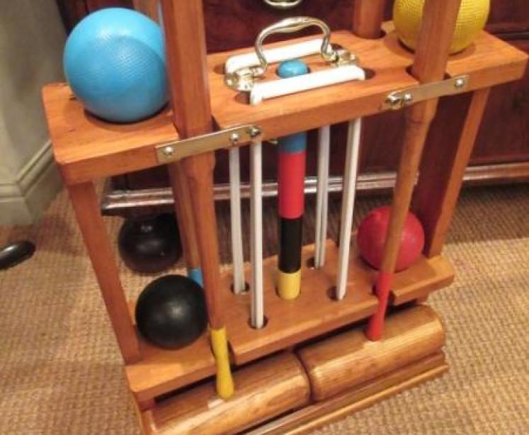 Edwardian Period Antique Croquet Set in Stand - Image 2