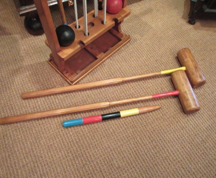 Edwardian Period Antique Croquet Set in Stand - Image 4