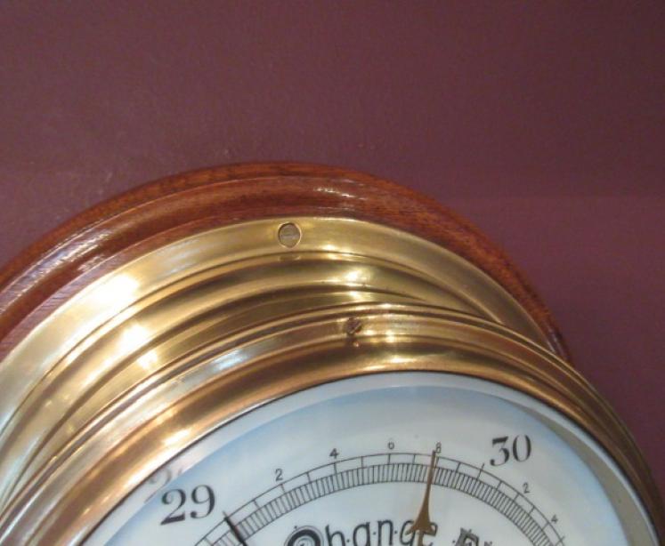 Victorian Antique London Bulkhead Marine Barometer - Image 5