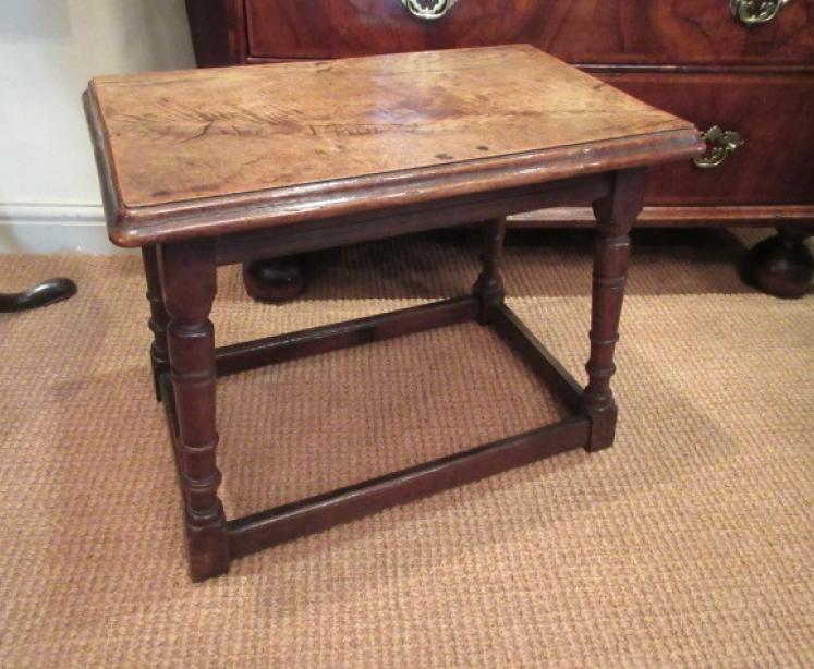 Large George III Period Antique Oak Joint Stool - Image 1