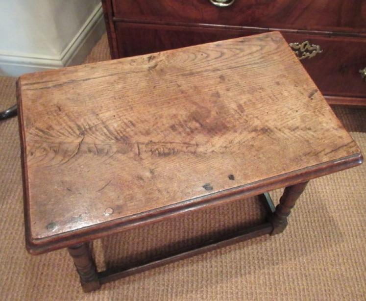 Large George III Period Antique Oak Joint Stool - Image 4