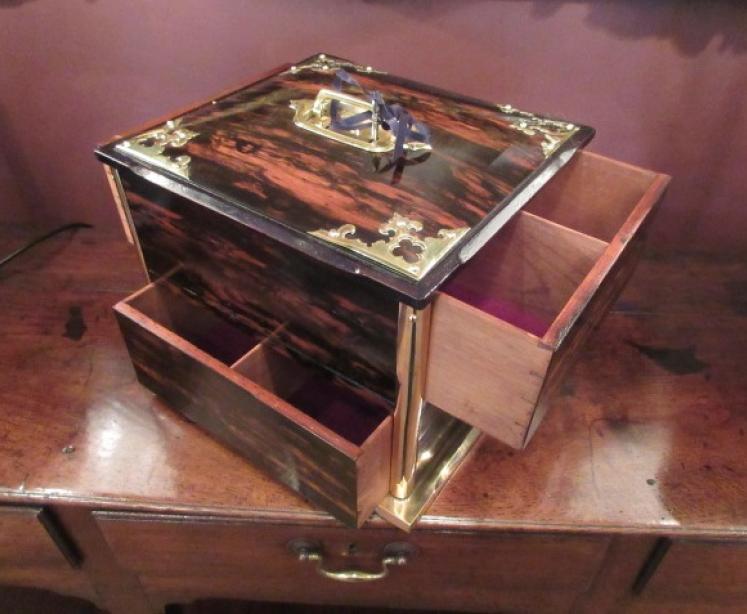 Superb Mid Victorian Coromandel Secret Drawer Box - Image 1