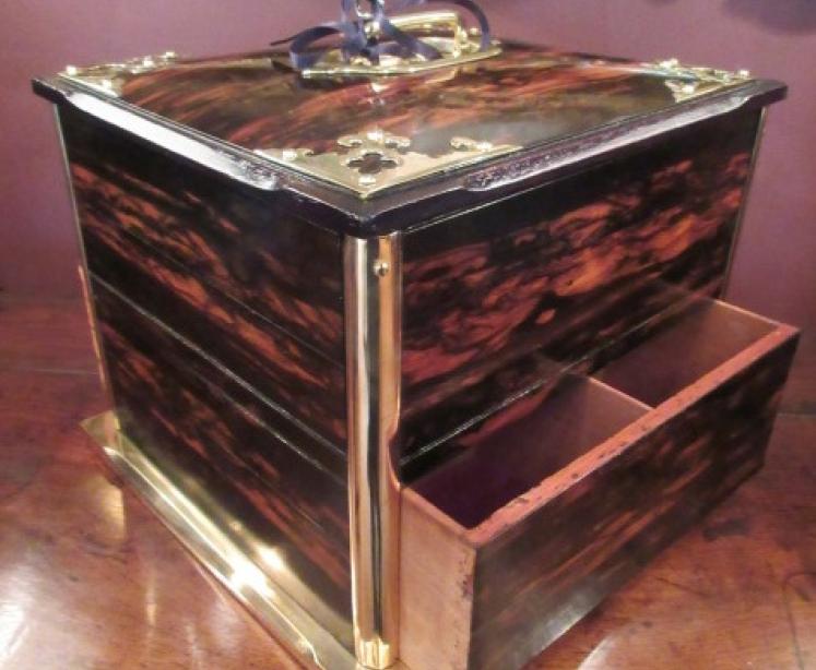 Superb Mid Victorian Coromandel Secret Drawer Box - Image 2