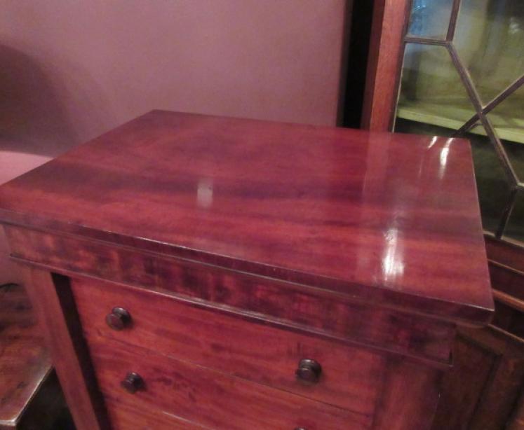 Fine Early Victorian Figured Mahogany Wellington Chest - Image 2