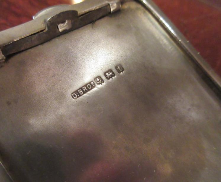 Antique Silver & Egyptian Lady Porcelain Plaque Card Case - Image 4