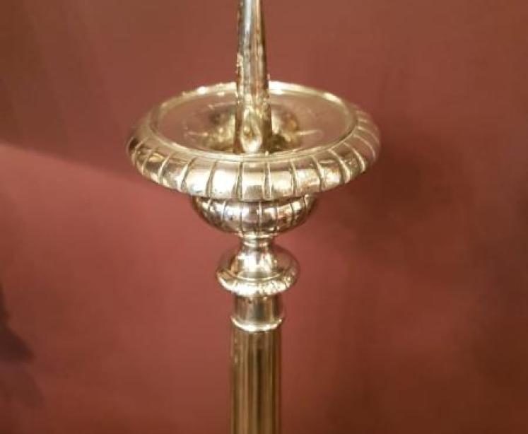 Superb Pair of Antique Silver Plated Pricket Candlesticks - Image 2