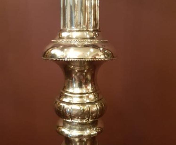 Superb Pair of Antique Silver Plated Pricket Candlesticks - Image 3