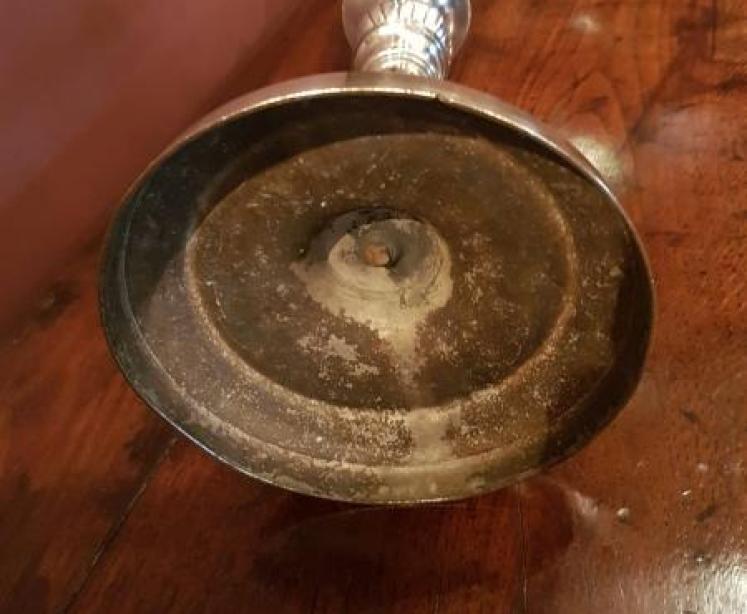 Superb Pair of Antique Silver Plated Pricket Candlesticks - Image 5