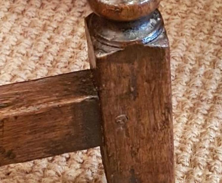 Antique George III Oak Joint Stool - Image 5