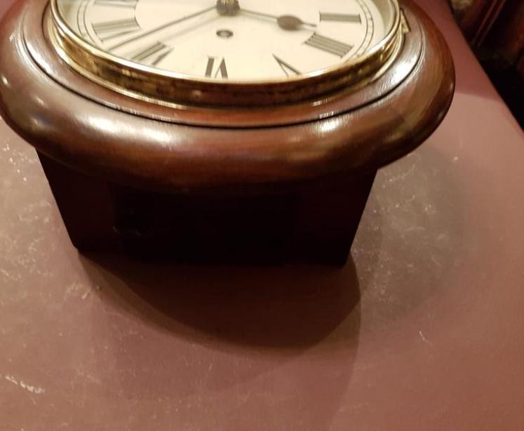 Edwardian Mahogany 8" English Dial Clock - Image 5