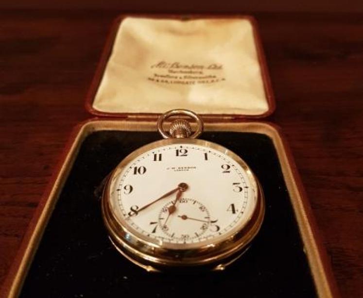 George V Period 9ct Gold Benson Pocket Watch - Image 5