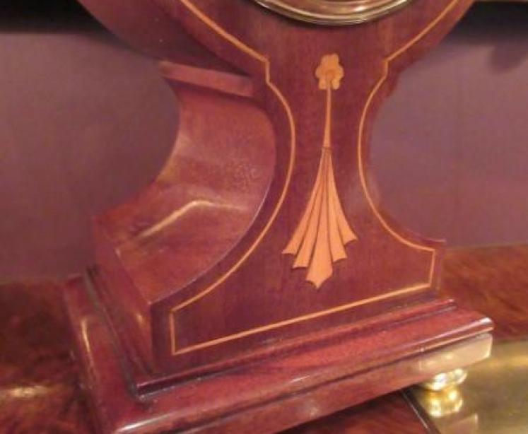 Superb Edwardian Antique Sheraton Inlaid Mantel Clock - Image 3