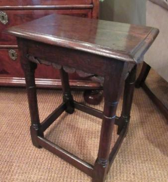 George I Period Antique Oak Joint Stool