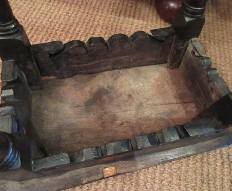 George I Period Antique Oak Joint Stool - Image 4