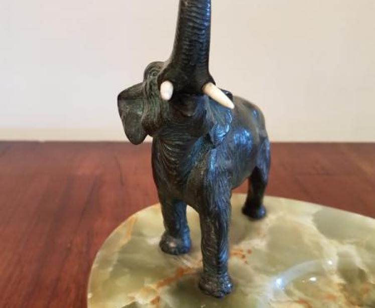1920's Bronze Elephant Desk Tidy - Image 3