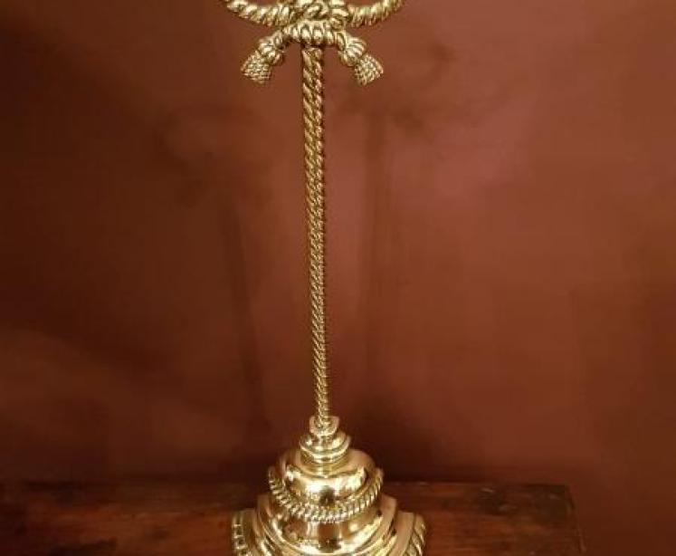 Superb Victorian Cast Brass Door Stop by Tonks - Image 1