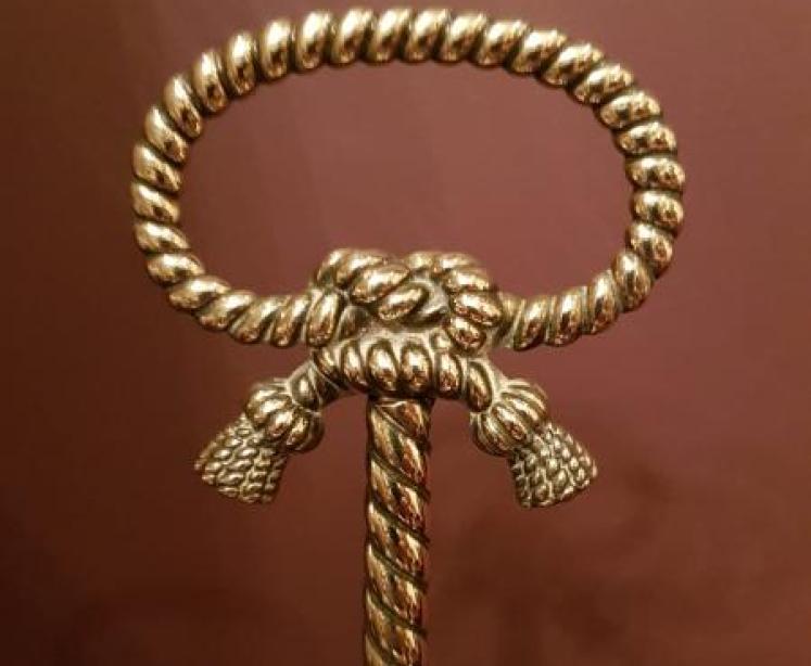 Superb Victorian Cast Brass Door Stop by Tonks - Image 2