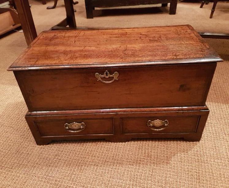 Small Proportioned George II Two Drawer Coffer - Image 1