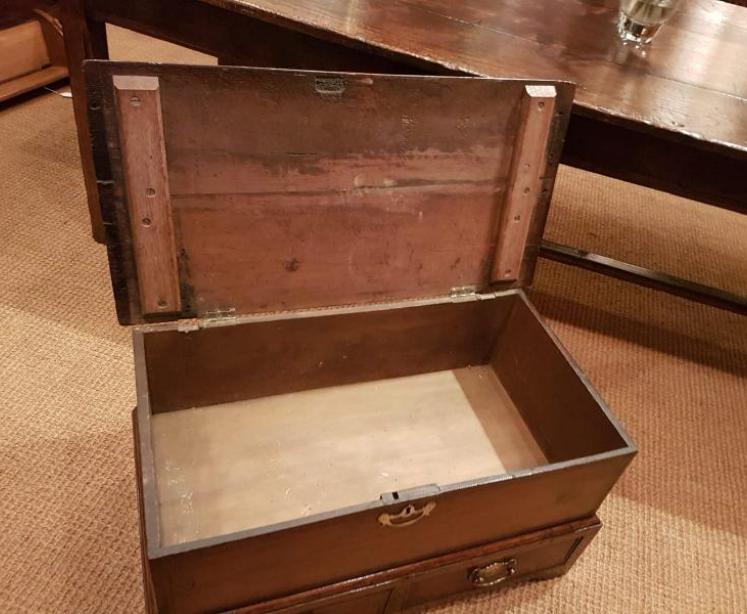 Small Proportioned George II Two Drawer Coffer - Image 2