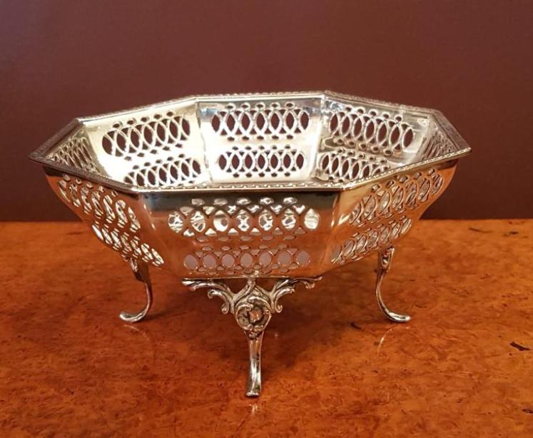 George V Period Silver Bon Bon Dish - Image 1