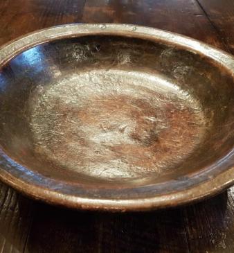Antique Welsh Fruitwood Cawl Bowl