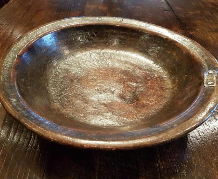 Antique Welsh Fruitwood Cawl Bowl - Image 1