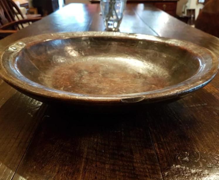 Antique Welsh Fruitwood Cawl Bowl - Image 2