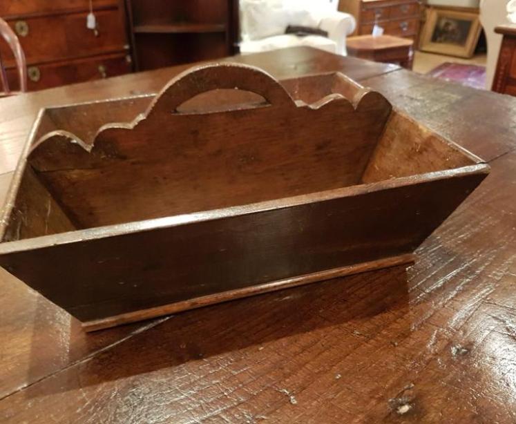 Antique George III Oak Cutlery Tray - Image 2