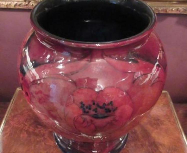 Moorcroft Big Poppy Flambe Glazed Baluster Vase - Image 2