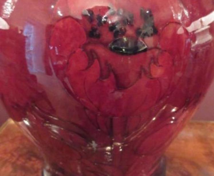 Moorcroft Big Poppy Flambe Glazed Baluster Vase - Image 3