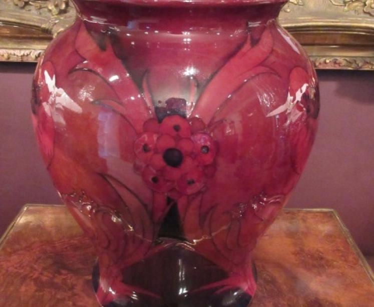 Moorcroft Big Poppy Flambe Glazed Baluster Vase - Image 5