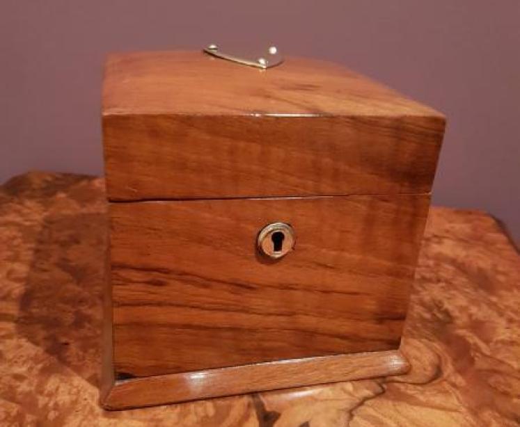 Small Victorian Walnut Dome Top Jewel Box - Image 5